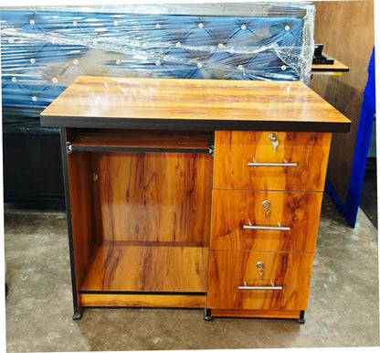 Bowzar Office Table 3x2 With 3 Drawers Bengal Sisham Engineering Wood