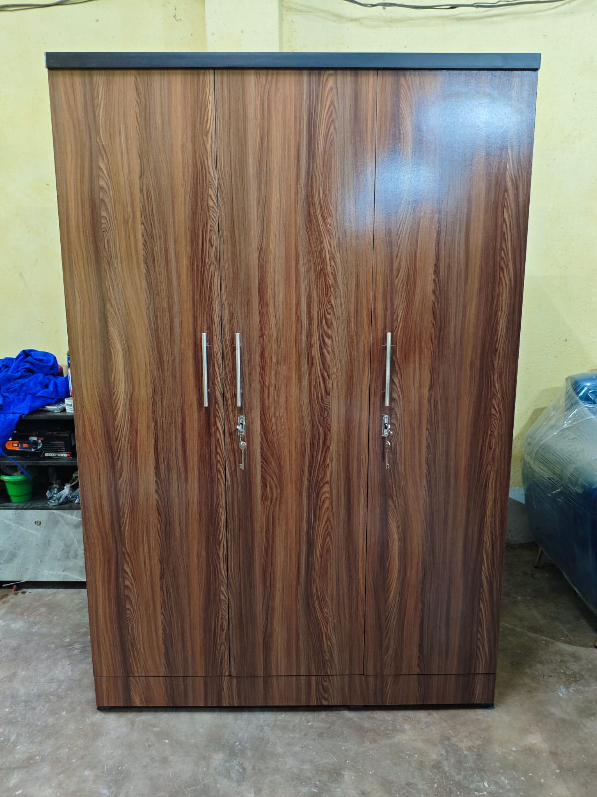 Bowzar 3 Door Almirah Wardrobe Dark Rolex