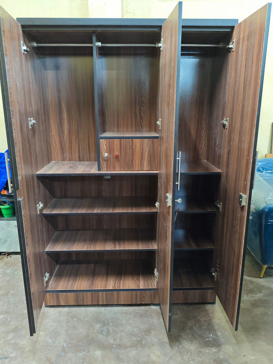 Bowzar 3 Door Almirah Wardrobe Dark Rolex