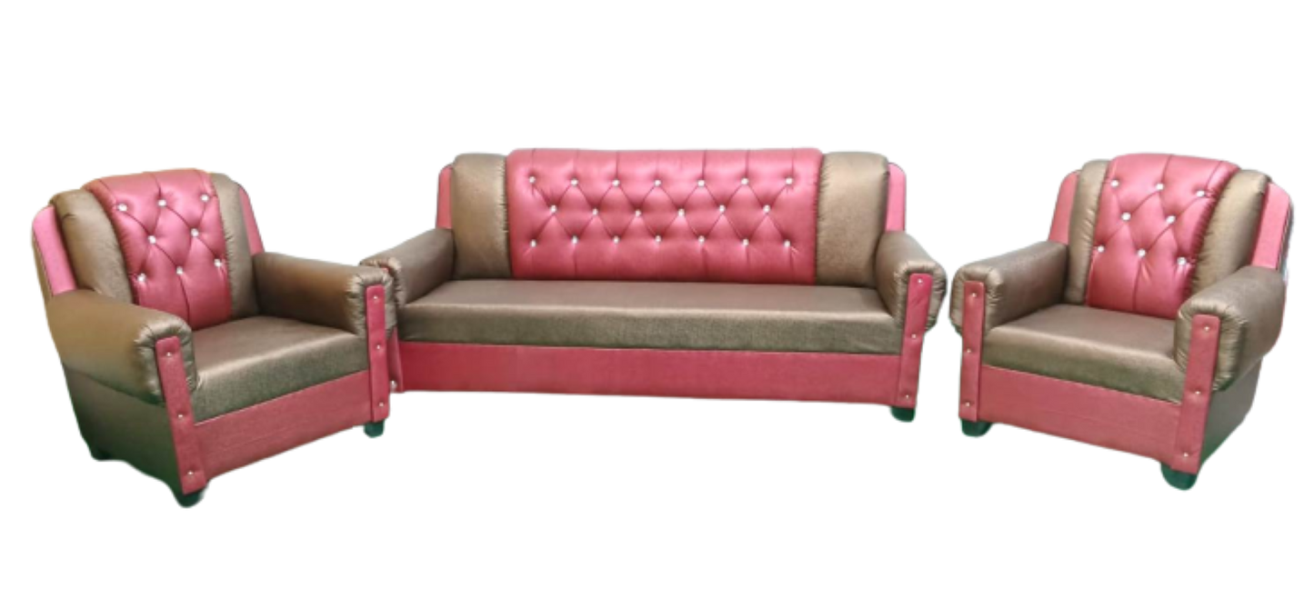 Bowzar Wooden Sofa 5 Seater Copper and Golden Ritu Model