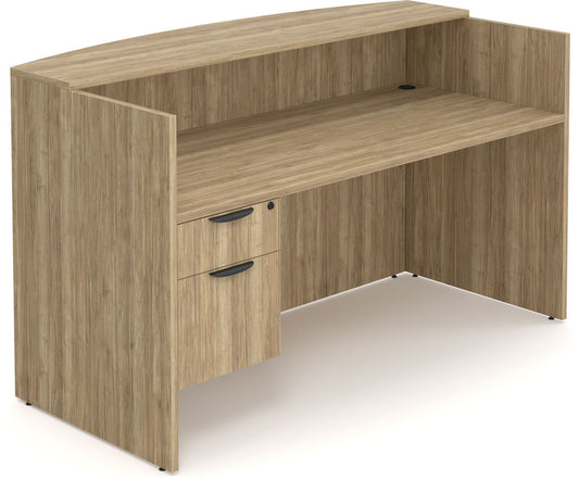 Classic Gallery Reception Desk with Box/File Pedestal Reception Table