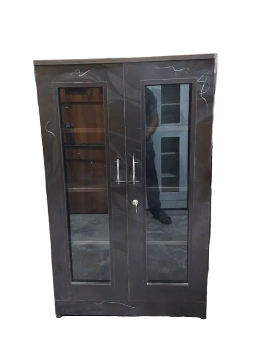 EW Mini Almirah With Glass Door 50 Inch Wardrobe Cabinet Kitchen Cabinet