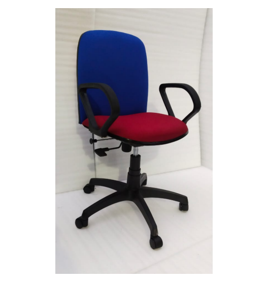 A47 FG Medium Back Double A Office Chair Computer Chair Blue Red