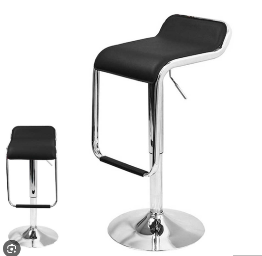 Bowzar REVOLVING Black Height Adjustable BAR Stool /Kitchen Chair Suitable for Kitchen, Cafeteria, Dining,Pubs, Restaurant Chair