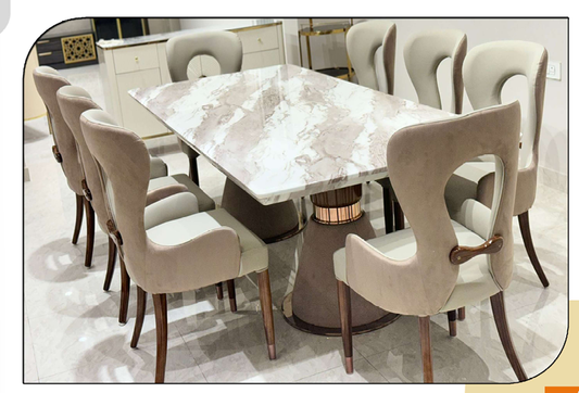 Imported 8 Seater Premium Dining Set 3798/6065/8070