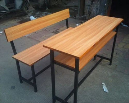 Bowzar 2 Seater Desk Bench for School Separate With Bag Support