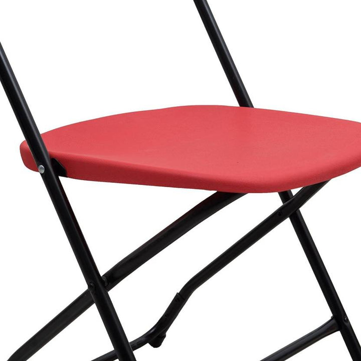 Supreme PLASTIC FOLDABLE CHAIR FOR STUDY/OFFICE/CAFE/WFH/ROAD TRIP WITH METAL BODY Plastic Cafeteria Chair  (BROWN, Pre-assembled)