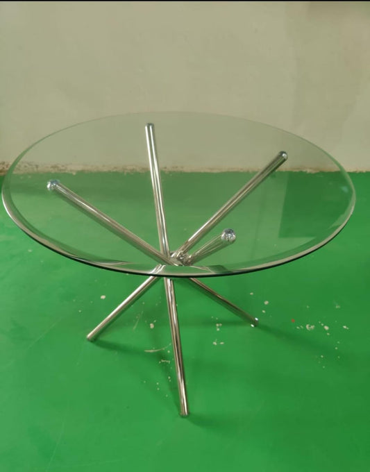 Dining Table Round with Glass Top 12MM