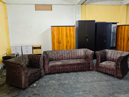 Bowzar Cube Model 5 Seater Sofa With Premium Calvin Fabric and Faom
