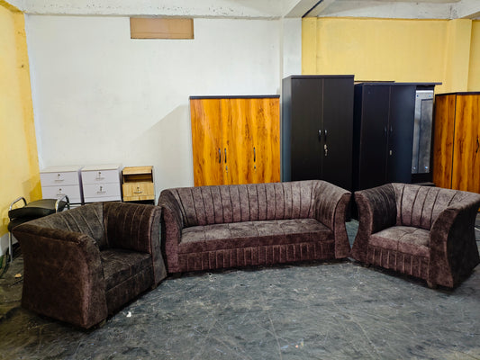 Bowzar Cube Model 5 Seater Sofa With Premium Calvin Fabric and Faom