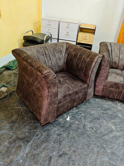 Bowzar Cube Model 5 Seater Sofa With Premium Calvin Fabric and Faom