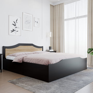 Engineering Wood Box Bed Dual Color King Box Bed  6X6.5 Feet Board King Box Bed