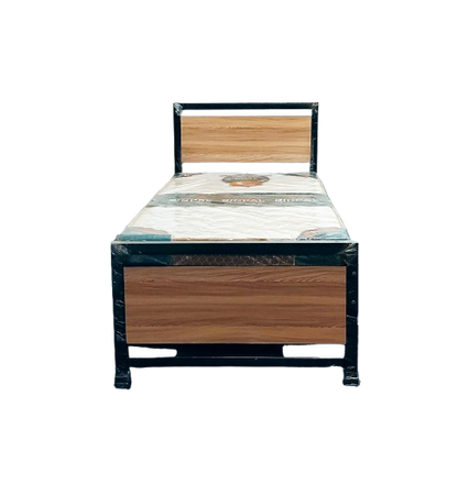 Bowzar Single Bed Wooden Look Heavy Quality