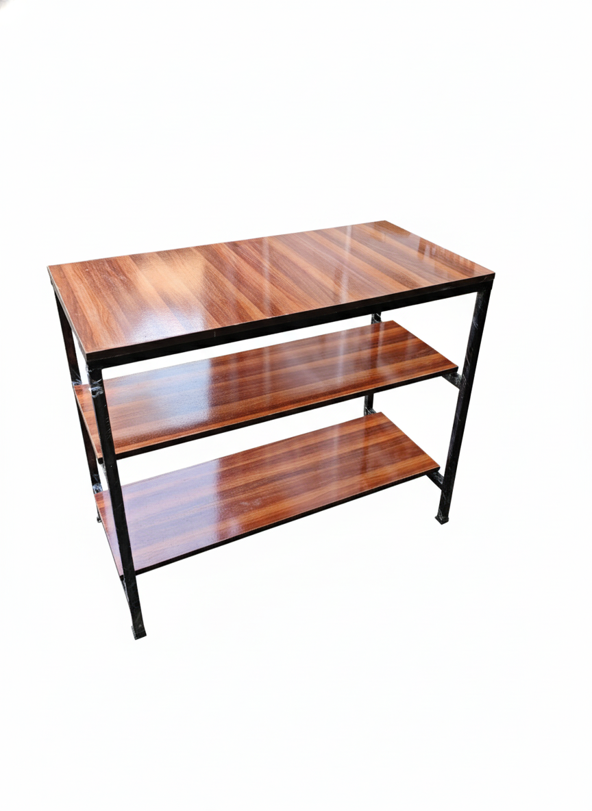 Gas Table 3 Shelf Study Table Multipurpose Table L36xW18xH30 Inch