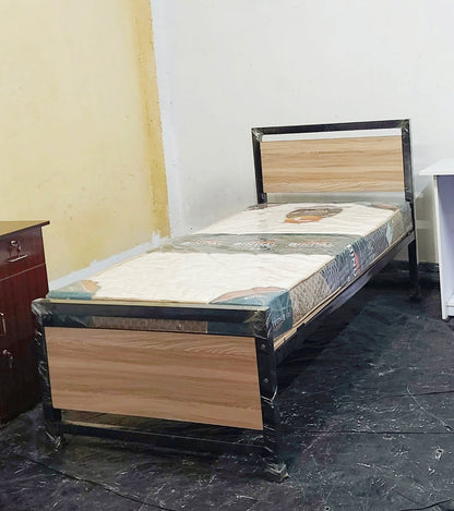 Bowzar Single Bed Wooden Look Heavy Quality