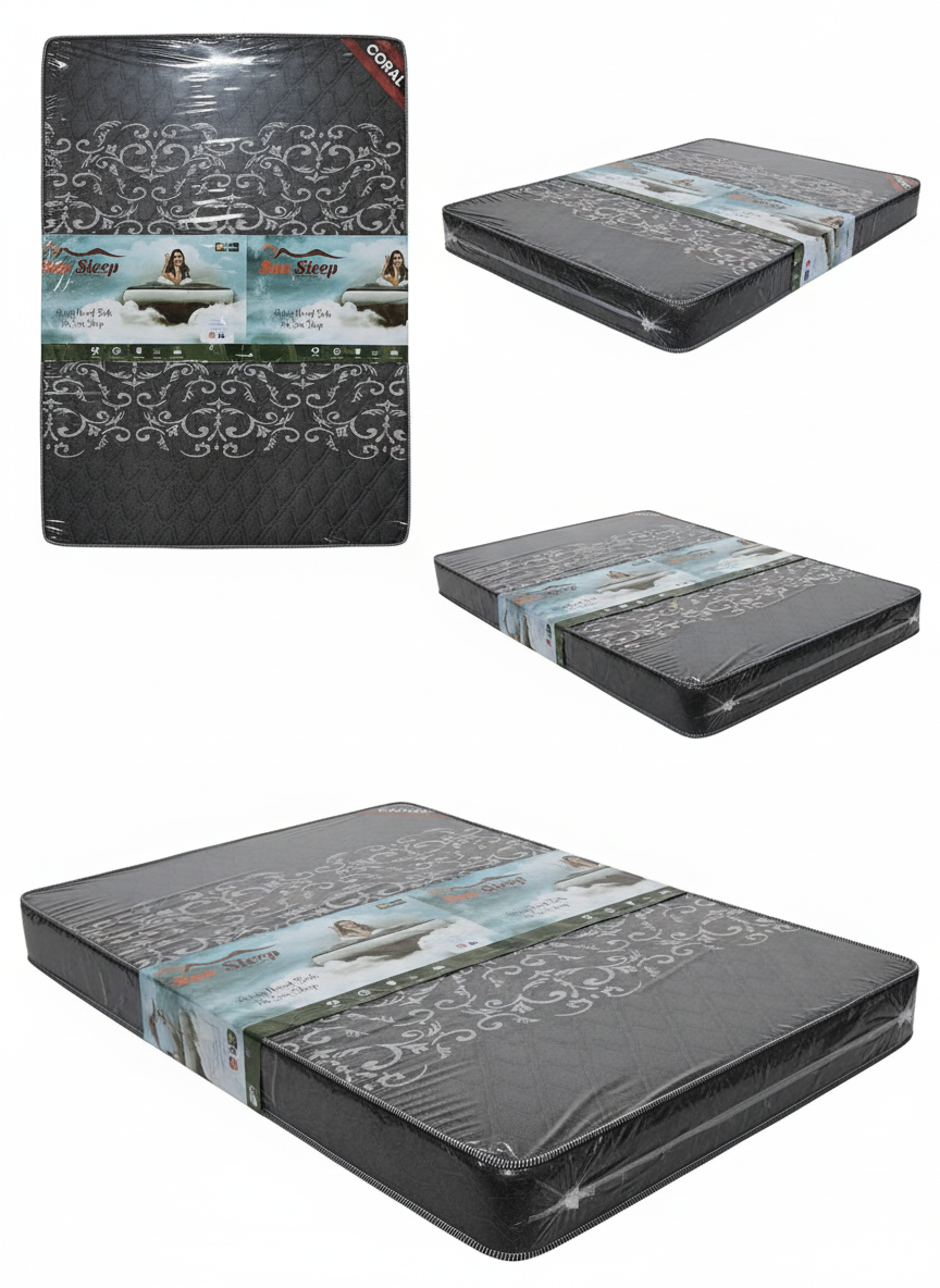 Sunsleep 4 Inch New Coral Queen Mattress Soft 5x6.5 Feet 60x78x4 Inch