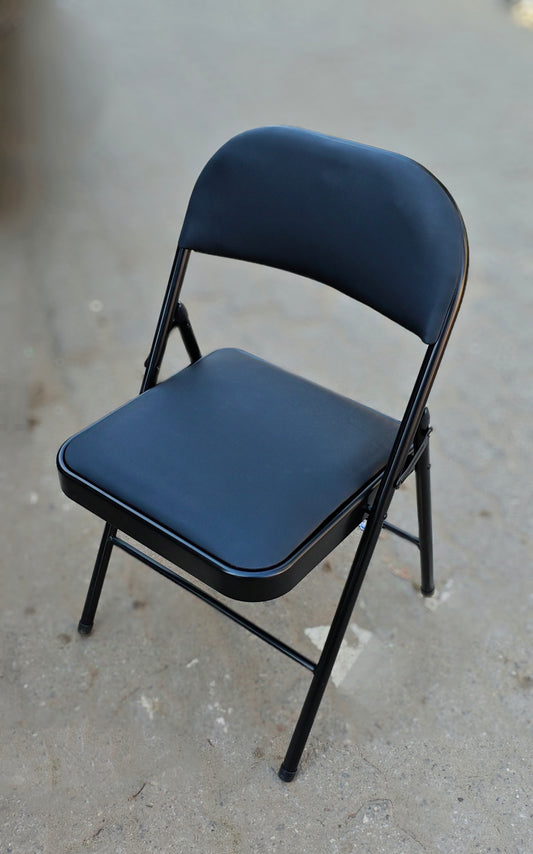Bowzar Folding Chair With Cushion Black