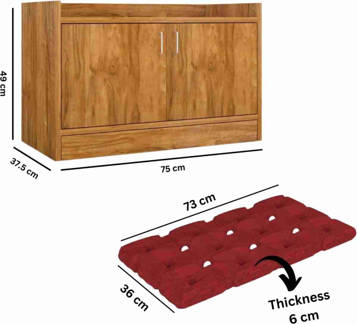 Multipurpose Cabinet Shoe Box L30XH19X15 Inch