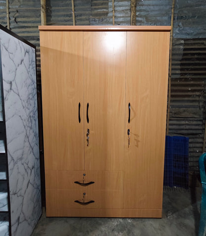 Bowzar MDF 3 Door Almirah With Drawer 78X48X18 Inch