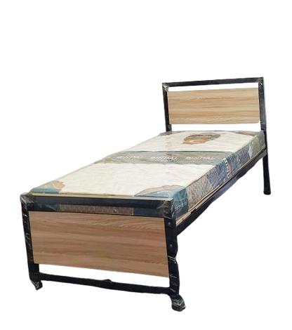 Bowzar Single Bed Wooden Look Heavy Quality