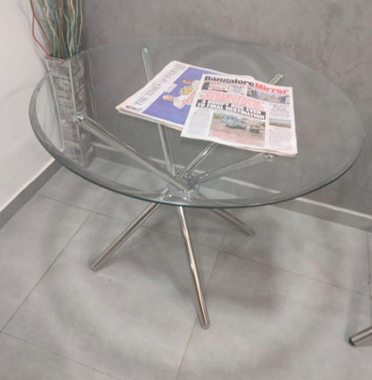Dining Table Round with Glass Top 12MM