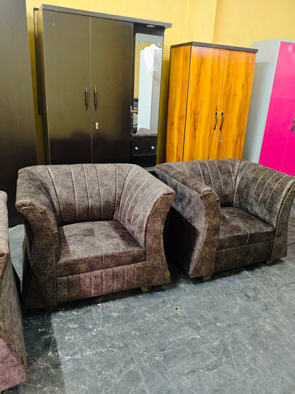 Bowzar Cube Model 5 Seater Sofa With Premium Calvin Fabric and Faom