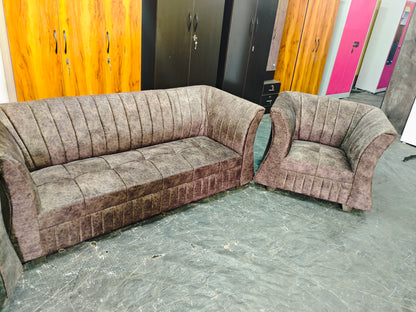 Bowzar Cube Model 5 Seater Sofa With Premium Calvin Fabric and Faom
