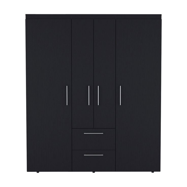 Bowzar 4 Door Wardrobe Almirah Wenge With 2 Drawer