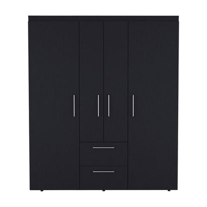 Bowzar 4 Door Wardrobe Almirah Wenge With 2 Drawer