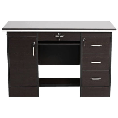 Bowzar Engineered Wood Office Table Study Table Office Table For Office Work Wenge Finish