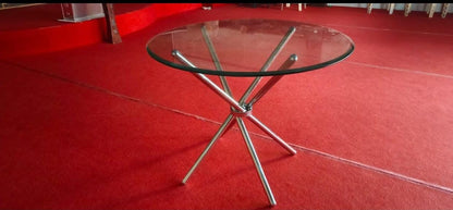 Dining Table Round with Glass Top 12MM