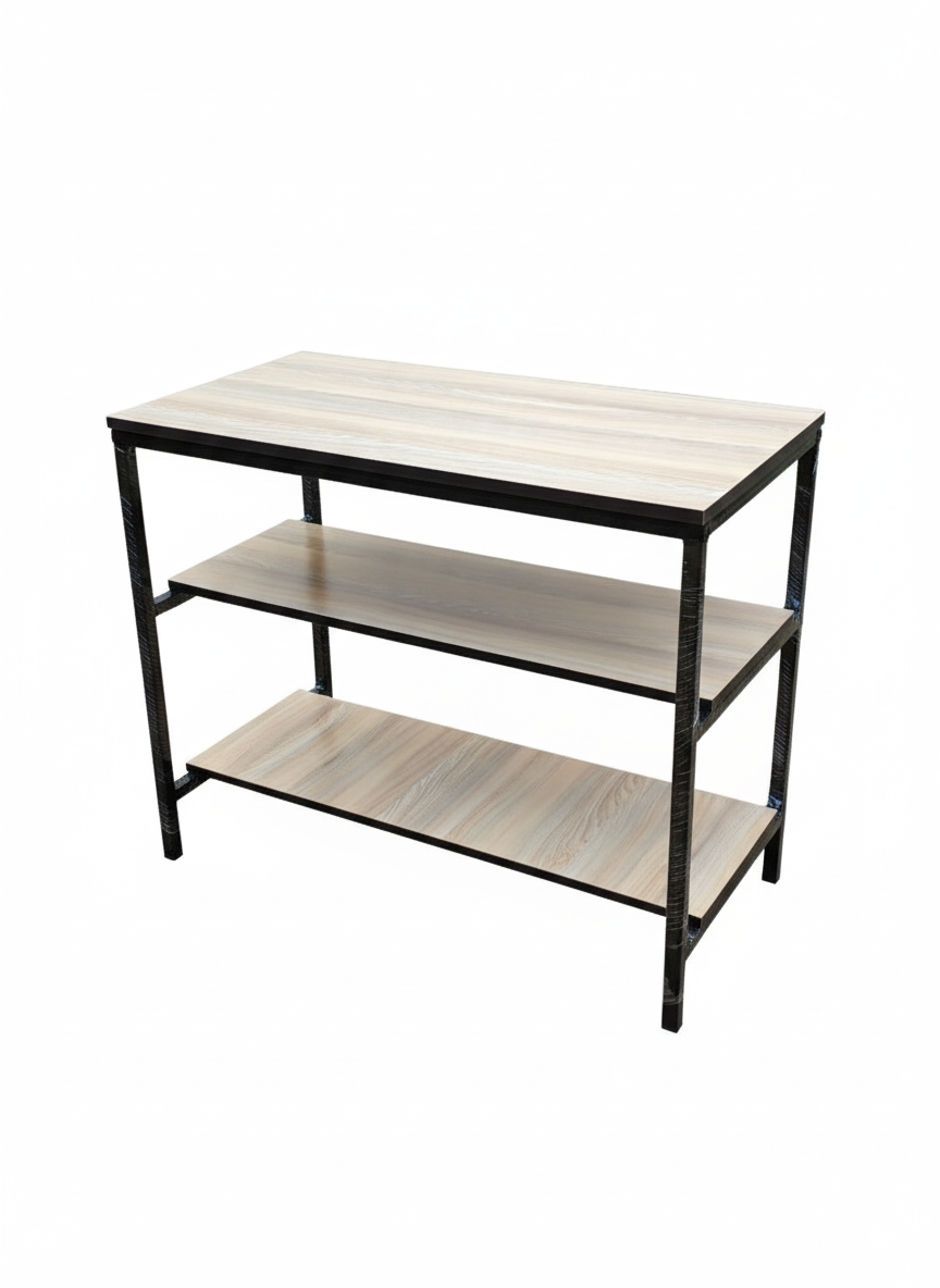 Gas Table 3 Shelf Study Table Multipurpose Table L36xW18xH30 Inch