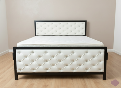 Bowzar Queen Bed Size 5X6.5 Feet White All Side Cushion
