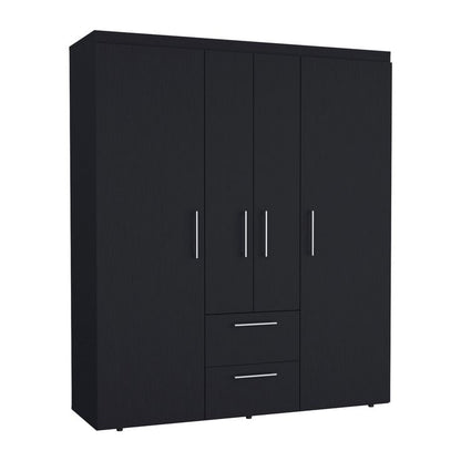 Bowzar 4 Door Wardrobe Almirah Wenge With 2 Drawer
