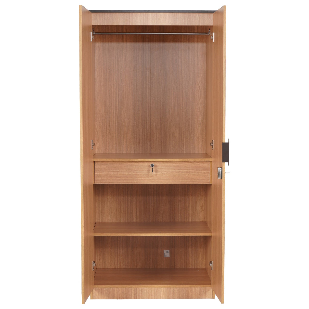 Bowzar MDF 2 Door Almirah 2 Door Wardrobe with Drawer