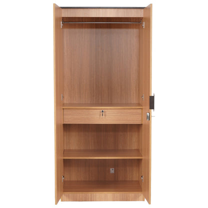 Bowzar MDF 2 Door Almirah 2 Door Wardrobe with Drawer