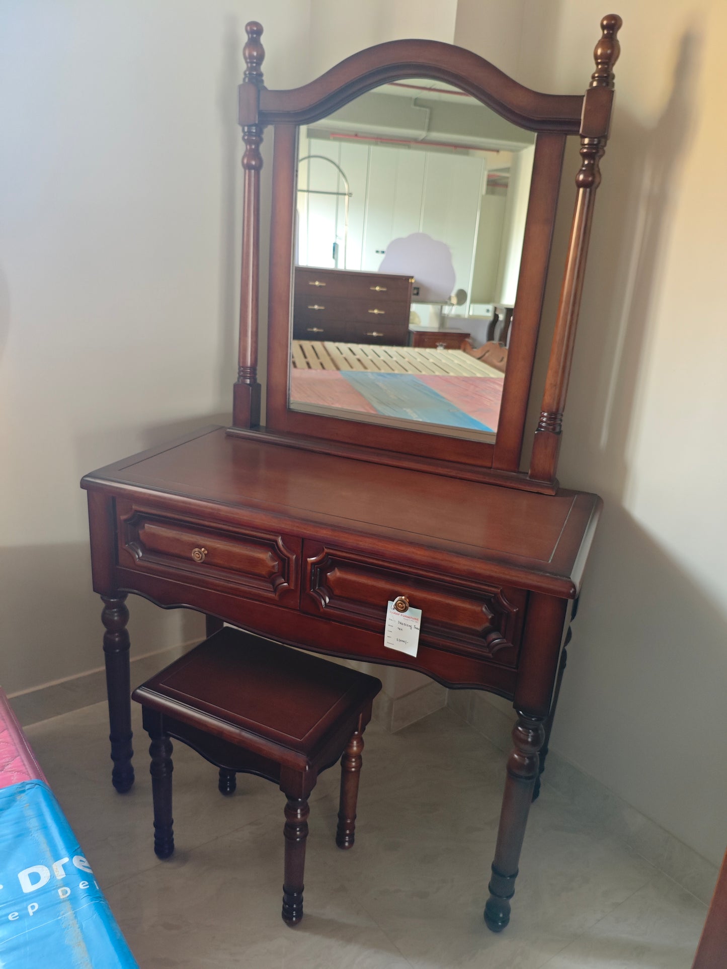 Imported Wooden Dressing Table Vanity With Stool