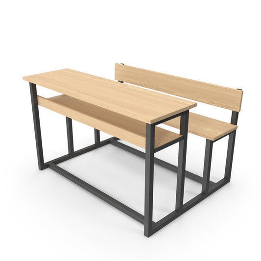 Bowzar School Desk Bench With Bag Shelf