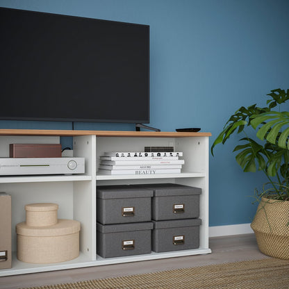 Bowzar Tv Cabinet Simple Design Long Lasting 4X1.3X2 Feet White