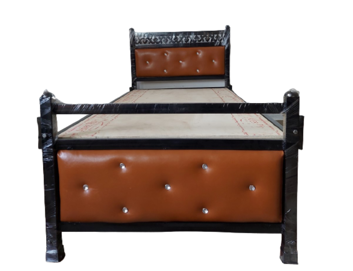 Bowzar Metal Box Bed All side Cushioned Design