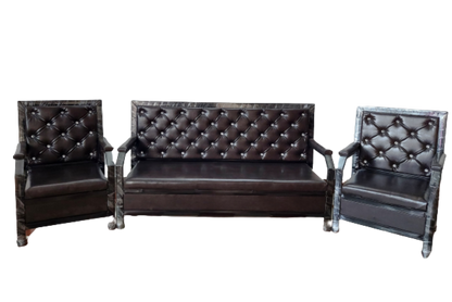 Metal Sofa 5 Seater Upholstered Cushion Premium Quality