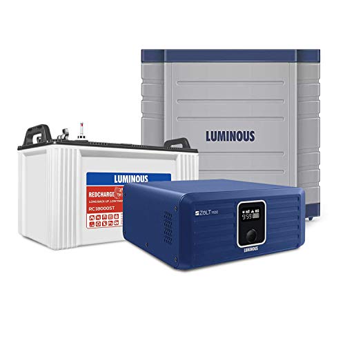 Luminous Zolt 1100 SW Inverter with RC18000ST 150Ah Battery and Trolley 1BHK