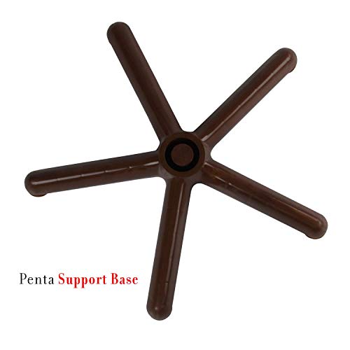 Supreme Modern Penta Round Plastic Table (Brown)