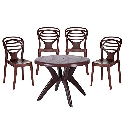Supreme Oak Set of 4 Chairs and 1 Marina Table