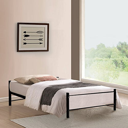 Bowzar King Size 6X6.5 Feet Simple Minimalistic Metal Bed