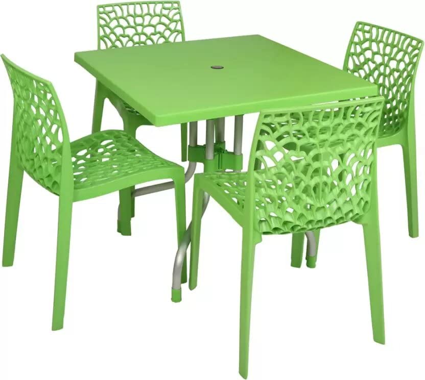 Supreme Web Set of 4 Chairs and 1 Olive Table