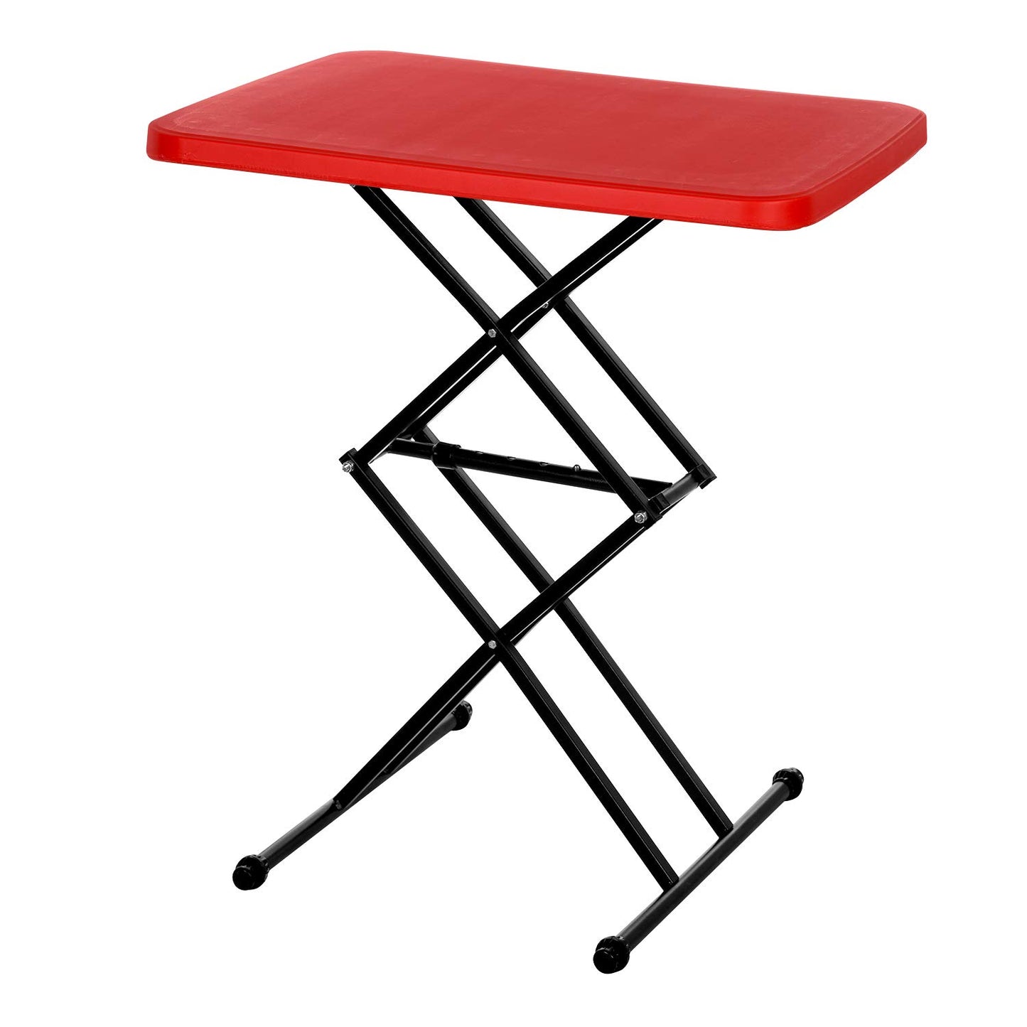 Supreme Scissor Height Adjusting Plastic Table (Coke Red)