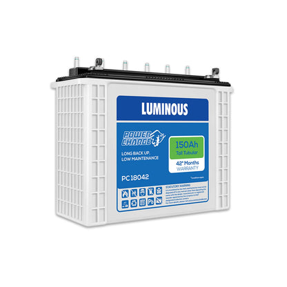 Luminous PC18042 150Ah Tall Tubular Plate Inverter Battery 42 Months Warranty