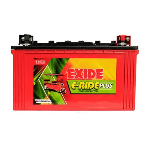Exide E-Ride Plus ERFLPLUS120L E-Rickshaw Battery 96Ah Warranty 6 Months
