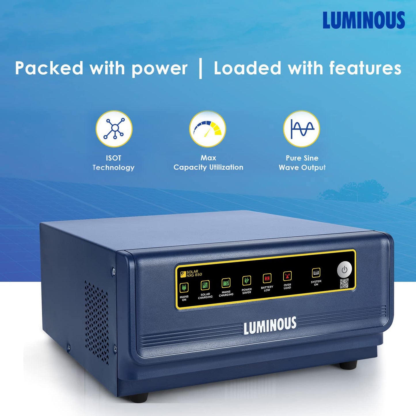 Luminous NXG 850 Pure Sinewave Solar Inverter 500VA With ISOT Technology